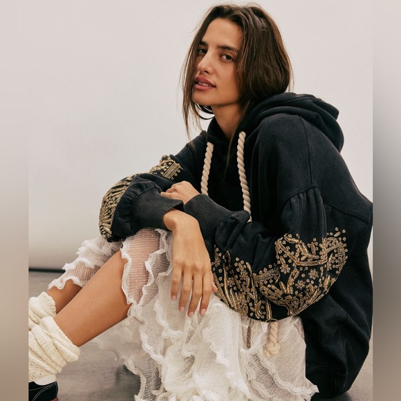 Free People Encrusted Sweatshirt/Hoodie - Picture 5 of 9
